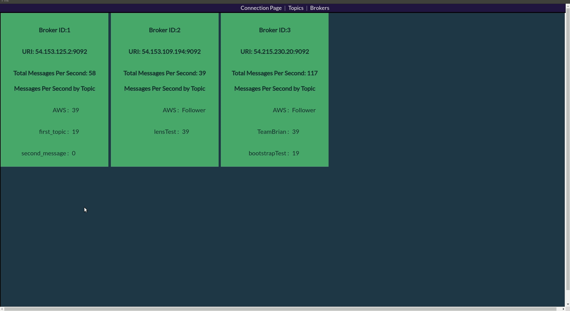 Kafka Lens broker view