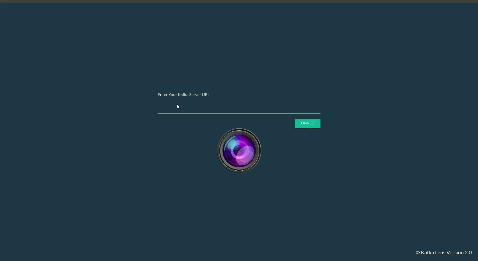 Kafka Lens connection page